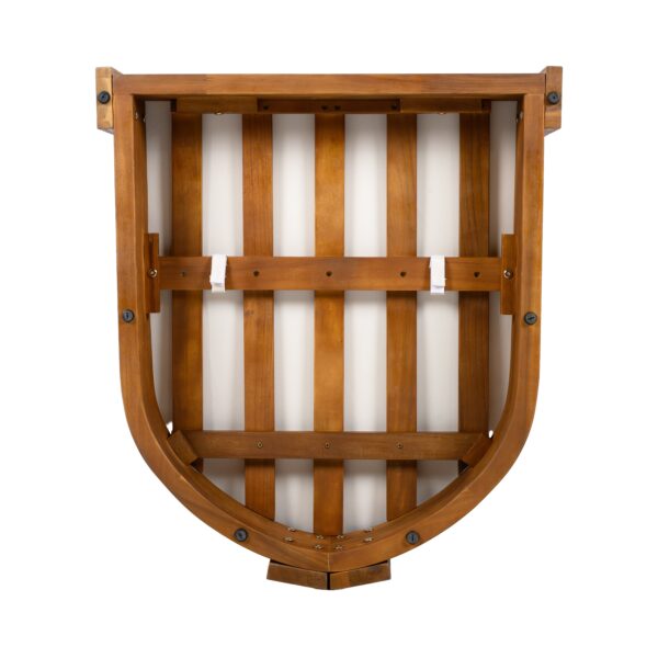 Walker Edison | Set of 2 Premium Acacia Wood Curve Design Outdoor Club Chairs - Image 7