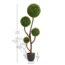 Walker Edison | Boxwood Topiary Ball Tree for Indoor Outdoor Decor
