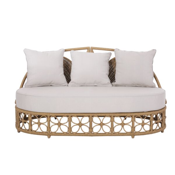 Walker Edison | Outdoor Wicker Daybed With Pillows - Image 7