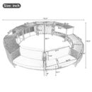 Walker Edison | Spa Surround Spa Frame Patio Rattan Sofa Set with Storage Spaces