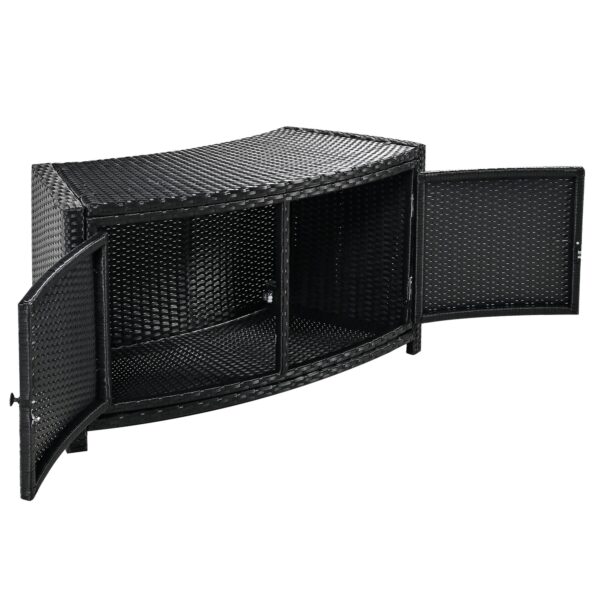 Walker Edison | Spa Surround Spa Frame Patio Rattan Sofa Set with Storage Spaces - Image 24