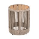 Walker Edison | Modern Woven Rope Design Coffee Table and Side Table Set of 2